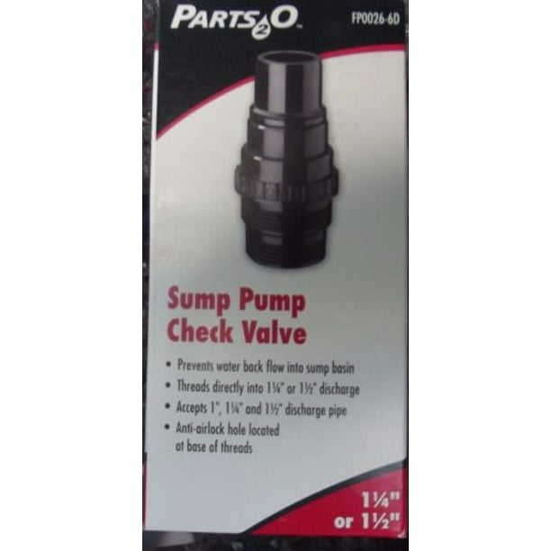 Pentair FP0026-6D-P2 Parts 2o Sump Pump Check Valve Pentair FP0026-6D-P2 Parts 2o Sump Pump Check Valve